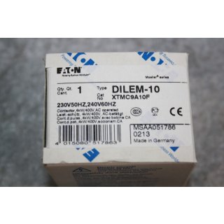Eaton & Moeller DILEM-10 Leistungsschütz 230V 50Hz 240V 60Hz NEU 4015080517863 #W1461-1019-01