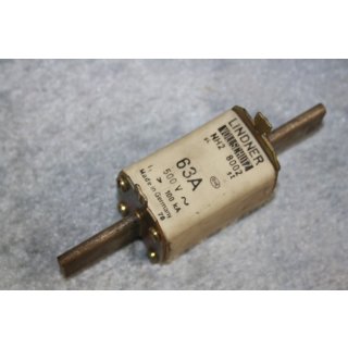 Lindner Sicherung Keramik NH2 63 A 500 V 8002 Neuwertig #W1381-1018-3