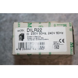 Klöckner & Moeller DILR-22 Hilfsschütz 230V 50Hz, 240V 60Hz NEU 4015080437802 #W1469-1019-2