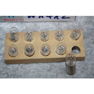 Miniatur-Lampen R 10x28 BA 9s 110-130V 20mA Stg 10 Stück NEU #W1412-1018-1