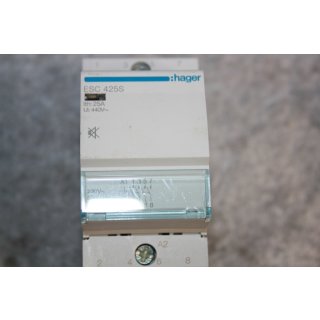 Hager Schütz ESC 425 S Brummfrei Schütze, 25A, 4S, 230V Neuwertig #W1420-1019-3