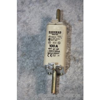 Siemens Sicherung Keramik 3NA3 130 100A 500V 0636/21