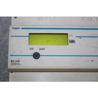 Hager EC350 Energiezähler (Stromzähler) dreiphasig, 1 Tarif, Direktmessung 63A Hager EC350 Energiezähler (Stromzähler) dreiphasig, 1 Tarif, Direktmessung 63A