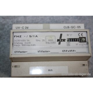 NZR FHZ -/5/ 1A Energiezähler für Hutschiene KW Zähler  E4610 gebraucht #W1525